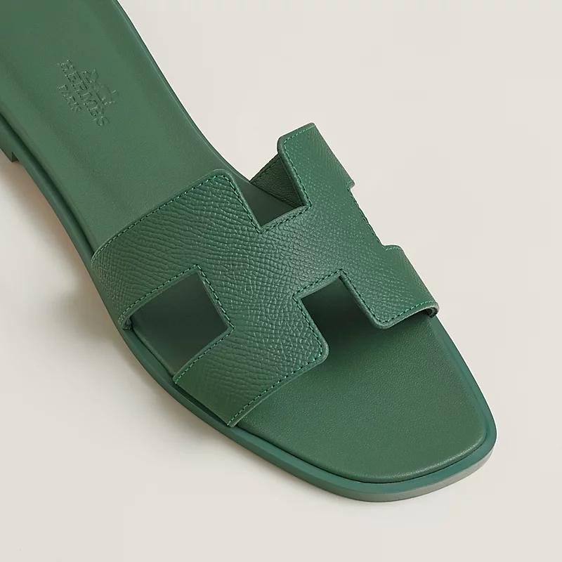 Giày Hermes Oran Sandal Nữ Xanh Lá